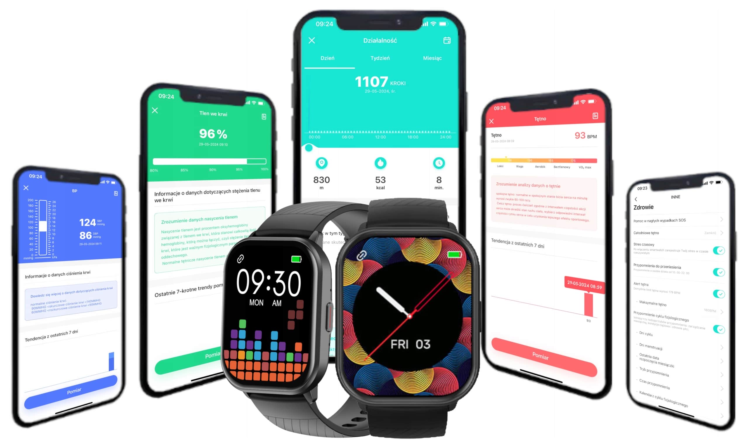Smartwatch Zegarek Polskie Menu Rozmowy Sport Smart Watch Męski Oraz Damski