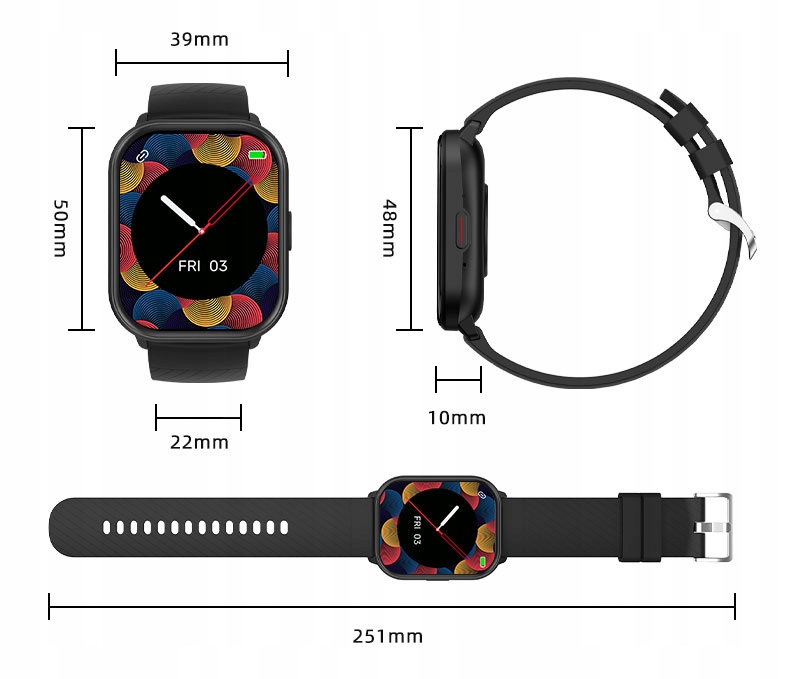 Smartwatch Zegarek Polskie Menu Rozmowy Sport Smart Watch Męski Oraz Damski