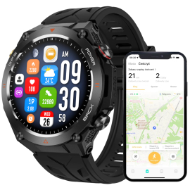 SMARTWATCH MĘSKI ZEGAREK FUNKCJA GPS ROZMOWY CIŚNIENIE 650mAh SMART WATCH