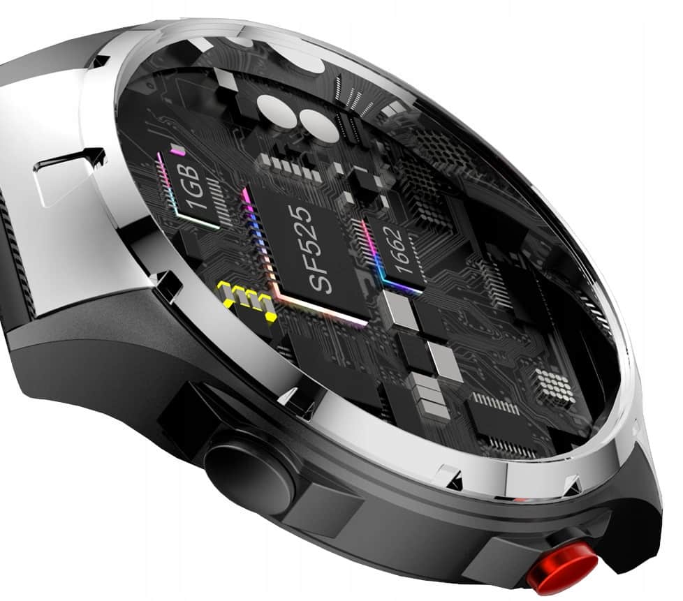 Smartwatch Męski Zegarek AMOLED Czarny Tętno Ciśnienie Smart Watch Sport
