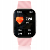 Smartwatch męski / damski – rozmowy, sport, zdrowie, IP68, Różowy Ciśnienie