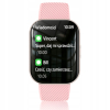 Smartwatch męski / damski – rozmowy, sport, zdrowie, IP68, Różowy Ciśnienie