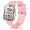 Smartwatch męski / damski – rozmowy, sport, zdrowie, IP68, Różowy Ciśnienie