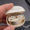 Słuchawki bezprzewodowe bluetooth 5.4 PRO dokanałowe DWA MIKROFONY Beżowe