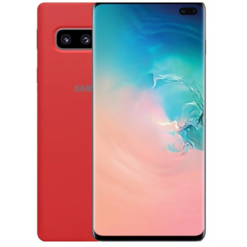Etui Pokrowiec SAMSUNG Galaxy S10 PLUS Silicone Kolor Czerwony